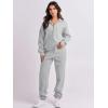 imageANRABESS Women 2 Piece Outfits Sweatsuit Oversized Half Zip Sweatshirt Jogger Sweatpants Tracksuit Lounge Set 2024 ClothesGrey