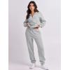 imageANRABESS Women 2 Piece Outfits Sweatsuit Oversized Half Zip Sweatshirt Jogger Sweatpants Tracksuit Lounge Set 2024 ClothesGrey