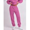 imageANRABESS Women 2 Piece Outfits Sweatsuit Oversized Half Zip Sweatshirt Jogger Sweatpants Tracksuit Lounge Set 2024 ClothesHot Pink