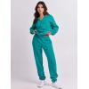 imageANRABESS Women 2 Piece Outfits Sweatsuit Oversized Half Zip Sweatshirt Jogger Sweatpants Tracksuit Lounge Set 2024 ClothesLake