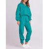 imageANRABESS Women 2 Piece Outfits Sweatsuit Oversized Half Zip Sweatshirt Jogger Sweatpants Tracksuit Lounge Set 2024 ClothesLake