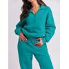 imageANRABESS Women 2 Piece Outfits Sweatsuit Oversized Half Zip Sweatshirt Jogger Sweatpants Tracksuit Lounge Set 2024 ClothesLake