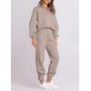 imageANRABESS Women 2 Piece Outfits Sweatsuit Oversized Half Zip Sweatshirt Jogger Sweatpants Tracksuit Lounge Set 2024 ClothesLight Khaki