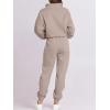 imageANRABESS Women 2 Piece Outfits Sweatsuit Oversized Half Zip Sweatshirt Jogger Sweatpants Tracksuit Lounge Set 2024 ClothesLight Khaki