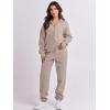imageANRABESS Women 2 Piece Outfits Sweatsuit Oversized Half Zip Sweatshirt Jogger Sweatpants Tracksuit Lounge Set 2024 ClothesLight Khaki