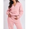 imageANRABESS Women 2 Piece Outfits Sweatsuit Oversized Half Zip Sweatshirt Jogger Sweatpants Tracksuit Lounge Set 2024 ClothesLight Pink