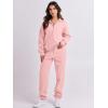 imageANRABESS Women 2 Piece Outfits Sweatsuit Oversized Half Zip Sweatshirt Jogger Sweatpants Tracksuit Lounge Set 2024 ClothesLight Pink