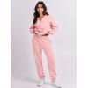 imageANRABESS Women 2 Piece Outfits Sweatsuit Oversized Half Zip Sweatshirt Jogger Sweatpants Tracksuit Lounge Set 2024 ClothesLight Pink
