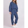 imageANRABESS Women 2 Piece Outfits Sweatsuit Oversized Half Zip Sweatshirt Jogger Sweatpants Tracksuit Lounge Set 2024 ClothesNavy Blue