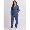 imageANRABESS Women 2 Piece Outfits Sweatsuit Oversized Half Zip Sweatshirt Jogger Sweatpants Tracksuit Lounge Set 2024 ClothesNavy Blue