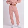 imageANRABESS Women 2 Piece Outfits Sweatsuit Oversized Half Zip Sweatshirt Jogger Sweatpants Tracksuit Lounge Set 2024 ClothesOrange Pink