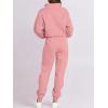 imageANRABESS Women 2 Piece Outfits Sweatsuit Oversized Half Zip Sweatshirt Jogger Sweatpants Tracksuit Lounge Set 2024 ClothesPink