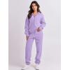 imageANRABESS Women 2 Piece Outfits Sweatsuit Oversized Half Zip Sweatshirt Jogger Sweatpants Tracksuit Lounge Set 2024 ClothesPurple