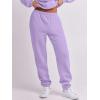 imageANRABESS Women 2 Piece Outfits Sweatsuit Oversized Half Zip Sweatshirt Jogger Sweatpants Tracksuit Lounge Set 2024 ClothesPurple
