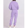 imageANRABESS Women 2 Piece Outfits Sweatsuit Oversized Half Zip Sweatshirt Jogger Sweatpants Tracksuit Lounge Set 2024 ClothesPurple