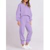 imageANRABESS Women 2 Piece Outfits Sweatsuit Oversized Half Zip Sweatshirt Jogger Sweatpants Tracksuit Lounge Set 2024 ClothesPurple