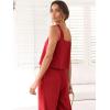imageANRABESS Womens 2 Piece Outfits Linen Pants Jumpsuit Matching Lounge Set Casual Summer Beach Vacation Trendy Clothes Red XXLarge