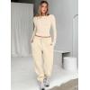 imageANRABESS Womens 2 Piece Sweatsuits Long Sleeve Tight Shirt Tops Joggers Fleece Sweatpants Sets 2024 Fall Sweat Lounge OutfitsApricot