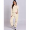 imageANRABESS Womens 2 Piece Sweatsuits Long Sleeve Tight Shirt Tops Joggers Fleece Sweatpants Sets 2024 Fall Sweat Lounge OutfitsApricot