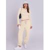 imageANRABESS Womens 2 Piece Sweatsuits Long Sleeve Tight Shirt Tops Joggers Fleece Sweatpants Sets 2024 Fall Sweat Lounge OutfitsApricot