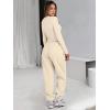 imageANRABESS Womens 2 Piece Sweatsuits Long Sleeve Tight Shirt Tops Joggers Fleece Sweatpants Sets 2024 Fall Sweat Lounge OutfitsApricot
