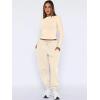 imageANRABESS Womens 2 Piece Sweatsuits Long Sleeve Tight Shirt Tops Joggers Fleece Sweatpants Sets 2024 Fall Sweat Lounge OutfitsApricot