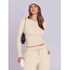 imageANRABESS Womens 2 Piece Sweatsuits Long Sleeve Tight Shirt Tops Joggers Fleece Sweatpants Sets 2024 Fall Sweat Lounge OutfitsApricot