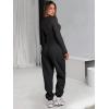 imageANRABESS Womens 2 Piece Sweatsuits Long Sleeve Tight Shirt Tops Joggers Fleece Sweatpants Sets 2024 Fall Sweat Lounge OutfitsBlack