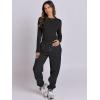 imageANRABESS Womens 2 Piece Sweatsuits Long Sleeve Tight Shirt Tops Joggers Fleece Sweatpants Sets 2024 Fall Sweat Lounge OutfitsBlack