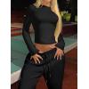 imageANRABESS Womens 2 Piece Sweatsuits Long Sleeve Tight Shirt Tops Joggers Fleece Sweatpants Sets 2024 Fall Sweat Lounge OutfitsBlack