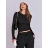 imageANRABESS Womens 2 Piece Sweatsuits Long Sleeve Tight Shirt Tops Joggers Fleece Sweatpants Sets 2024 Fall Sweat Lounge OutfitsBlack