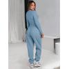 imageANRABESS Womens 2 Piece Sweatsuits Long Sleeve Tight Shirt Tops Joggers Fleece Sweatpants Sets 2024 Fall Sweat Lounge OutfitsGray Blue