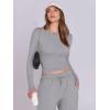 imageANRABESS Womens 2 Piece Sweatsuits Long Sleeve Tight Shirt Tops Joggers Fleece Sweatpants Sets 2024 Fall Sweat Lounge OutfitsGrey