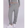 imageANRABESS Womens 2 Piece Sweatsuits Long Sleeve Tight Shirt Tops Joggers Fleece Sweatpants Sets 2024 Fall Sweat Lounge OutfitsGrey