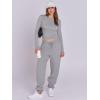 imageANRABESS Womens 2 Piece Sweatsuits Long Sleeve Tight Shirt Tops Joggers Fleece Sweatpants Sets 2024 Fall Sweat Lounge OutfitsGrey