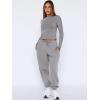 imageANRABESS Womens 2 Piece Sweatsuits Long Sleeve Tight Shirt Tops Joggers Fleece Sweatpants Sets 2024 Fall Sweat Lounge OutfitsGrey