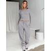 imageANRABESS Womens 2 Piece Sweatsuits Long Sleeve Tight Shirt Tops Joggers Fleece Sweatpants Sets 2024 Fall Sweat Lounge OutfitsGrey
