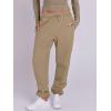 imageANRABESS Womens 2 Piece Sweatsuits Long Sleeve Tight Shirt Tops Joggers Fleece Sweatpants Sets 2024 Fall Sweat Lounge OutfitsKhaki