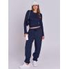 imageANRABESS Womens 2 Piece Sweatsuits Long Sleeve Tight Shirt Tops Joggers Fleece Sweatpants Sets 2024 Fall Sweat Lounge OutfitsNavy Blue
