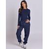 imageANRABESS Womens 2 Piece Sweatsuits Long Sleeve Tight Shirt Tops Joggers Fleece Sweatpants Sets 2024 Fall Sweat Lounge OutfitsNavy Blue