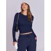 imageANRABESS Womens 2 Piece Sweatsuits Long Sleeve Tight Shirt Tops Joggers Fleece Sweatpants Sets 2024 Fall Sweat Lounge OutfitsNavy Blue