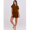 imageANRABESS Rompers for Women Summer 2025 Casual Dressy One Piece Tshirt Short Pants Jumpsuit Beach Vacation Outfit Clothes04 Brown