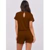 imageANRABESS Rompers for Women Summer 2025 Casual Dressy One Piece Tshirt Short Pants Jumpsuit Beach Vacation Outfit Clothes04 Brown