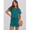 imageANRABESS Rompers for Women Summer 2025 Casual Dressy One Piece Tshirt Short Pants Jumpsuit Beach Vacation Outfit Clothes04 Lake