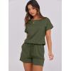 imageANRABESS Rompers for Women Summer 2025 Casual Dressy One Piece Tshirt Short Pants Jumpsuit Beach Vacation Outfit ClothesArmy Green