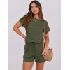 imageANRABESS Rompers for Women Summer 2025 Casual Dressy One Piece Tshirt Short Pants Jumpsuit Beach Vacation Outfit ClothesArmy Green