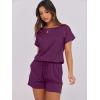 imageANRABESS Rompers for Women Summer 2025 Casual Dressy One Piece Tshirt Short Pants Jumpsuit Beach Vacation Outfit ClothesPurple