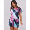 imageANRABESS Rompers for Women Summer 2025 Casual Dressy One Piece Tshirt Short Pants Jumpsuit Beach Vacation Outfit ClothesTie Dye Purple