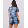 imageANRABESS Rompers for Women Summer 2025 Casual Dressy One Piece Tshirt Short Pants Jumpsuit Beach Vacation Outfit ClothesTie Dye Space