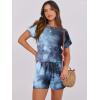 imageANRABESS Rompers for Women Summer 2025 Casual Dressy One Piece Tshirt Short Pants Jumpsuit Beach Vacation Outfit ClothesTie Dye Space